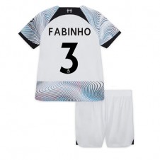 Liverpool Fabinho #3 Bortaställ Barn 2022-23 Korta ärmar (+ Korta byxor)